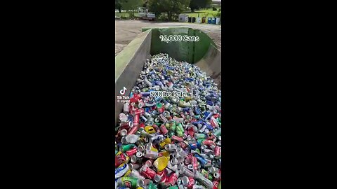 Love All Life Always #244 - Impressive Scrunching Of 16K Aluminum Cans. Now What Happens? Melted?