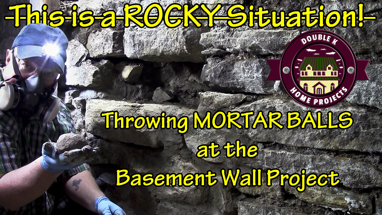 Almost Finished! A FEW STONES more and the HOLE in the BASEMENT WALL will be filled.
