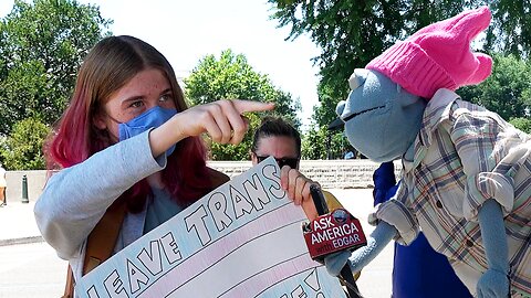 Supreme Court Protesters Get Scared Of Puppet