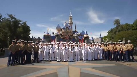 100 U.S. Navy Sailors and Marines given surprise day at Disneyland ahead of Memorial Day