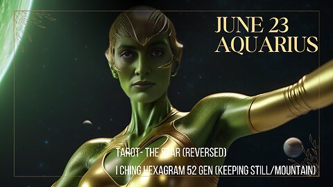 June 23 Aquarius The star reversed Hex 52 Mountain