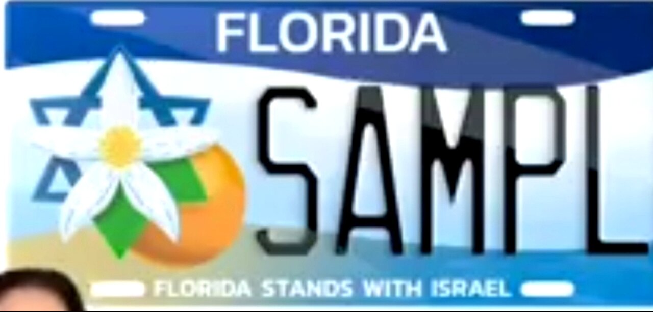 FL ZIONIST GOV DESANTIS JUST DROPPED A NEW LICENSE PLATE FEATURING THE lSRAELI FLAG ✡️