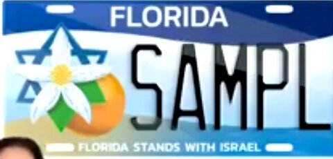FL ZIONIST GOV DESANTIS JUST DROPPED A NEW LICENSE PLATE FEATURING THE lSRAELI FLAG ✡️