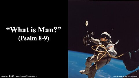 “What is Man?” (Psalm 8-9), a daily Bible study from www.HeartofAShepherd.com.