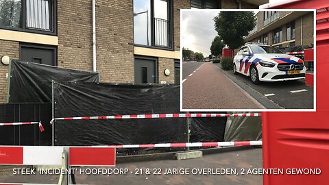 Dodelijke steekpartij Hoofddorp - 2 agenten gewond, 21y & 22y personen overleden.