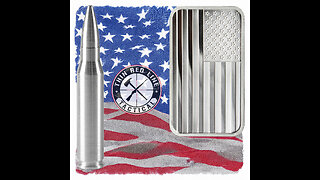 5 oz SilverTowne American Flag Silver Bar AND 2 oz Silver Bullet III