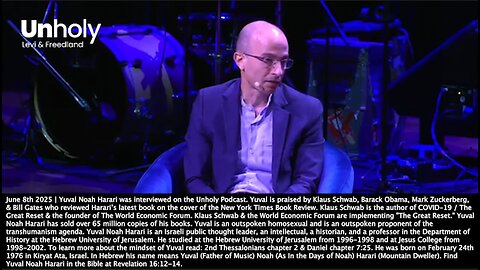 Yuval Noah Harari | "We Very Close to the Point When You Can Take An AI, Give It An Initial Fund & Tell the AI Turn It Into a Billion. You Can Incorporate the AI, It Becomes a Legal Person Defended By the Constitution." - 6/8/2025