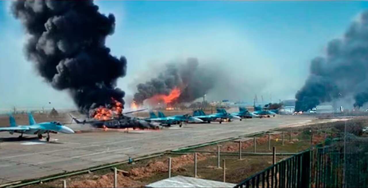 Series of violent attacks on Crimea_ Airfields, planes, building of FSB officers were hit