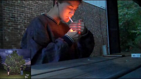 ASMR Smoking a Cigarette while listening to 1000 gecs through headphones