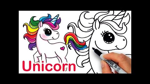 How to Draw a Cartoon Unicorn Farting Easy and Cute