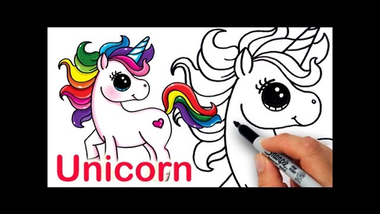 How to Draw a Cartoon Unicorn Farting Easy and Cute