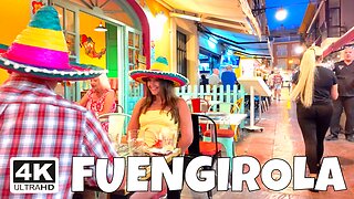 Restaurants street in Fuengirola Spain