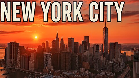Magical Evening Rain in New York City | City Lights & Street Sounds 🌆🌧️