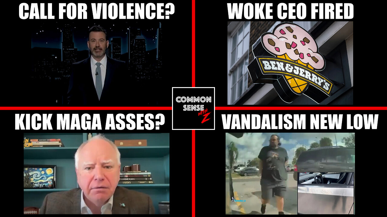 Jimmy Kimmel Calls For Vandalism? | Woke CEO Fired | Tough Guy Tim Walz | Tesla Vandalism New Low