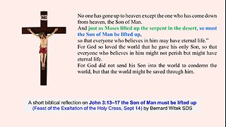 John 3:13–17 the Son of Man must be lifted up