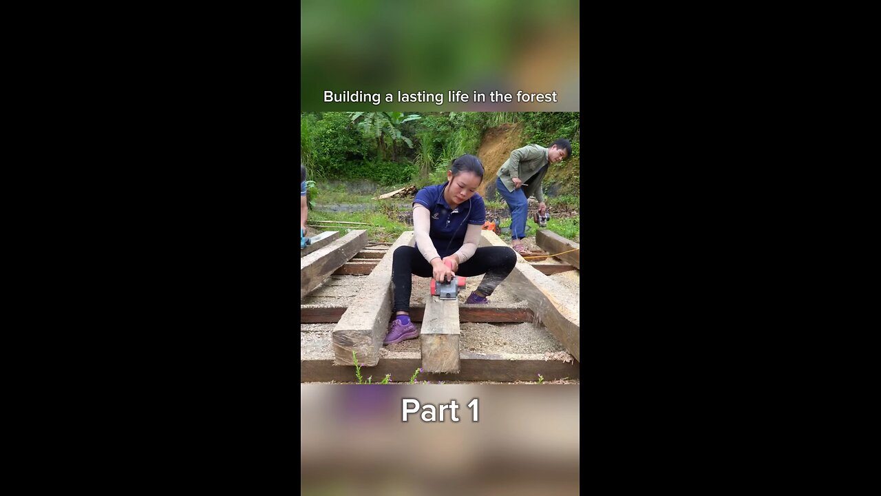 Star Building a log house.
