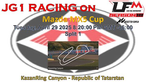 JG1 RACING on LFM - Mazda MX5 - KazanRing Canyon - Republic of Tatarstan - Split 1