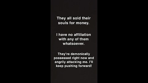 They sold their souls