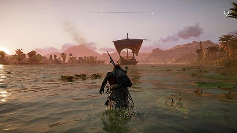 Battle114 Bayek vs 4 soilders on ship Assassins Creed Origins
