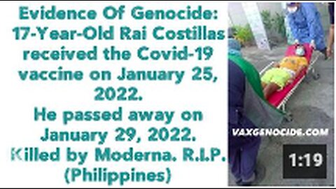 "17-Year-Old Rai Costillas Gets Covid-19 Vaccine: Evidence of Genocide?"