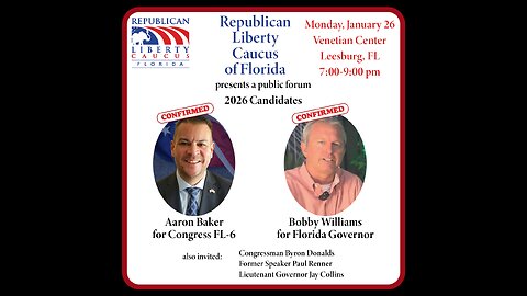 RLC Candidate Forum - Leesburg, FL - January 26, 2026