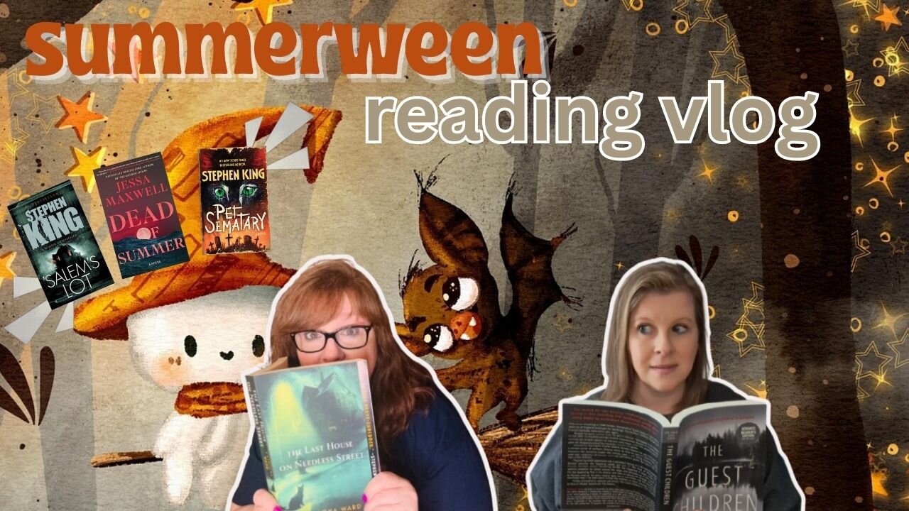 READING VLOG: SUMMERWEEN - 6 books (2 Stephen King reads), Halloween decor, and fall flowers