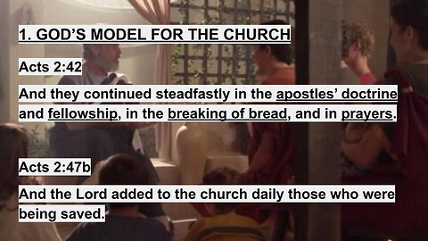 1. God’s Model For The Church - Calvary Distinctives Overview - Calvary Chapel Fergus Falls