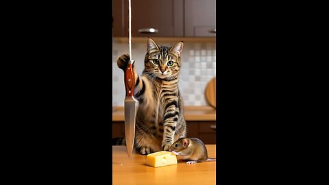 Shocking!😱😱The cat laid a trap for the mouse. #cat