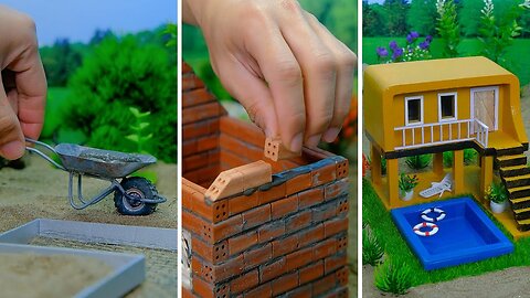 From Mini Bricks to a Complete 2-Story House: You’ll Be Amazed by the Results! #vfuho #miniature