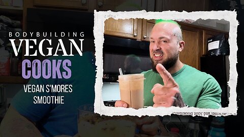 Best Vegan Protein Smoothie Recipe: S'mores Chocolate Marshmallow with 60g Protein!