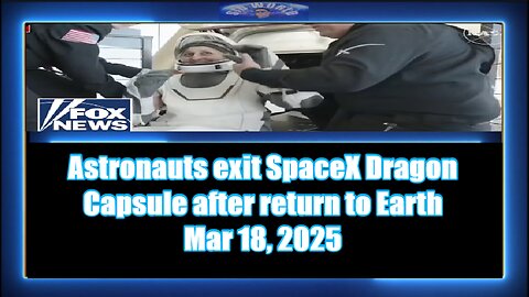 Astronauts exit SpaceX Dragon Capsule after return to Earth