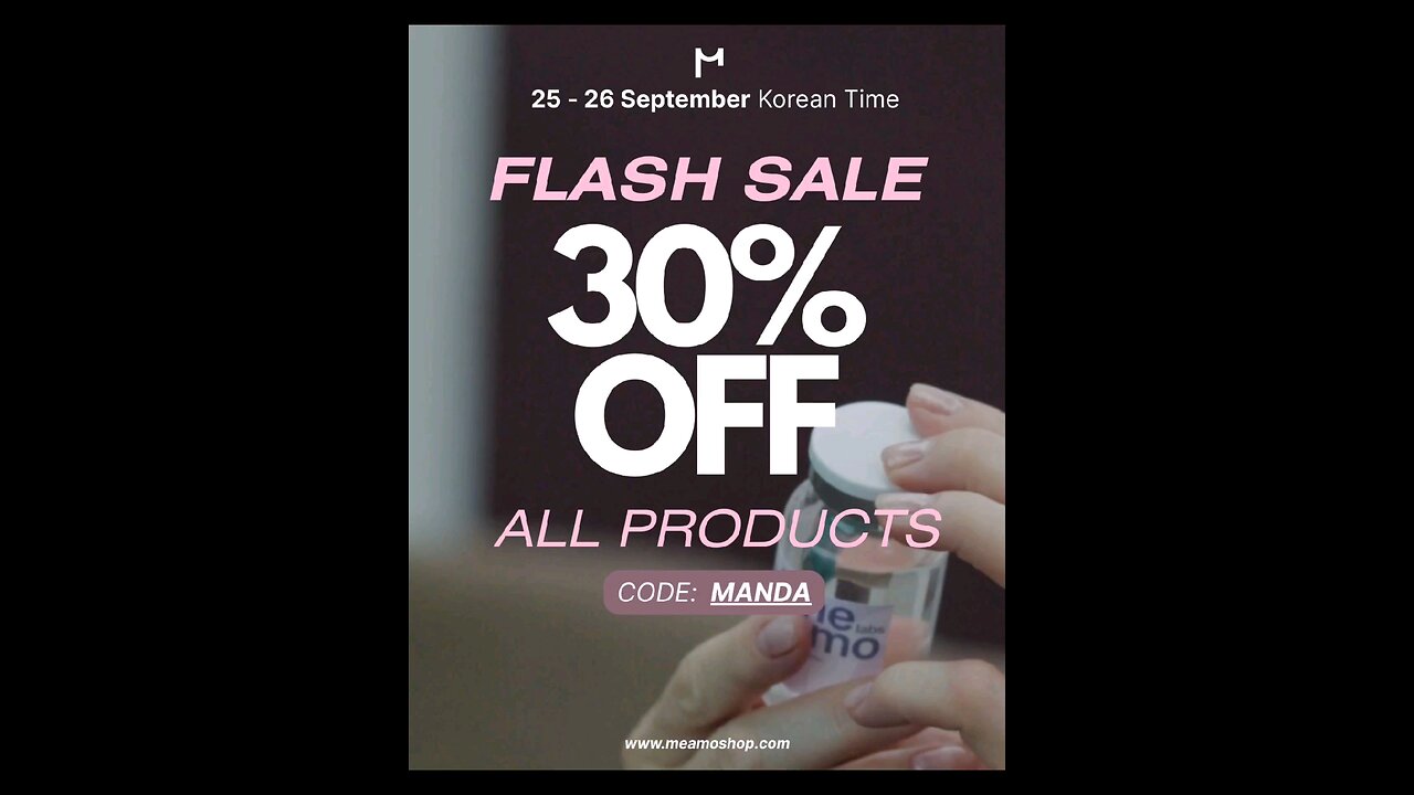 Meamo Flash Sale 30% off code MANDA