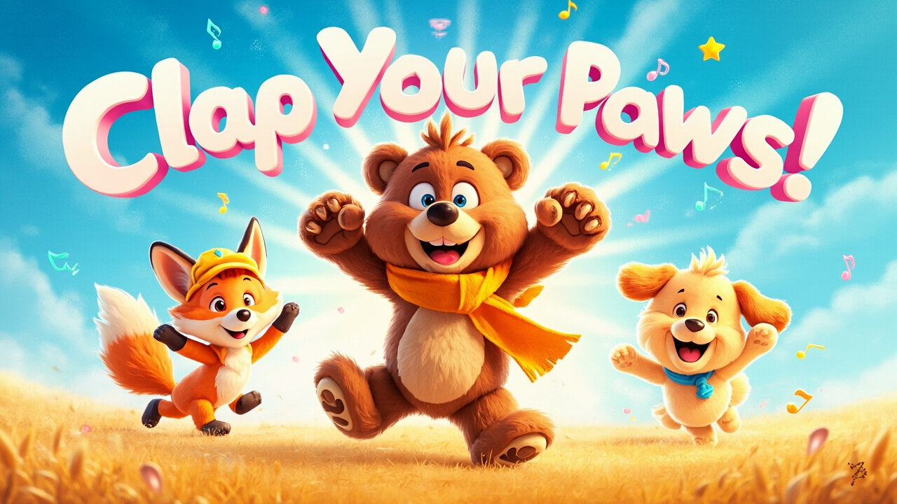 Clap Your Paws 🐻🦊🐶 | Interactive Kids Dance Song to Move Along!