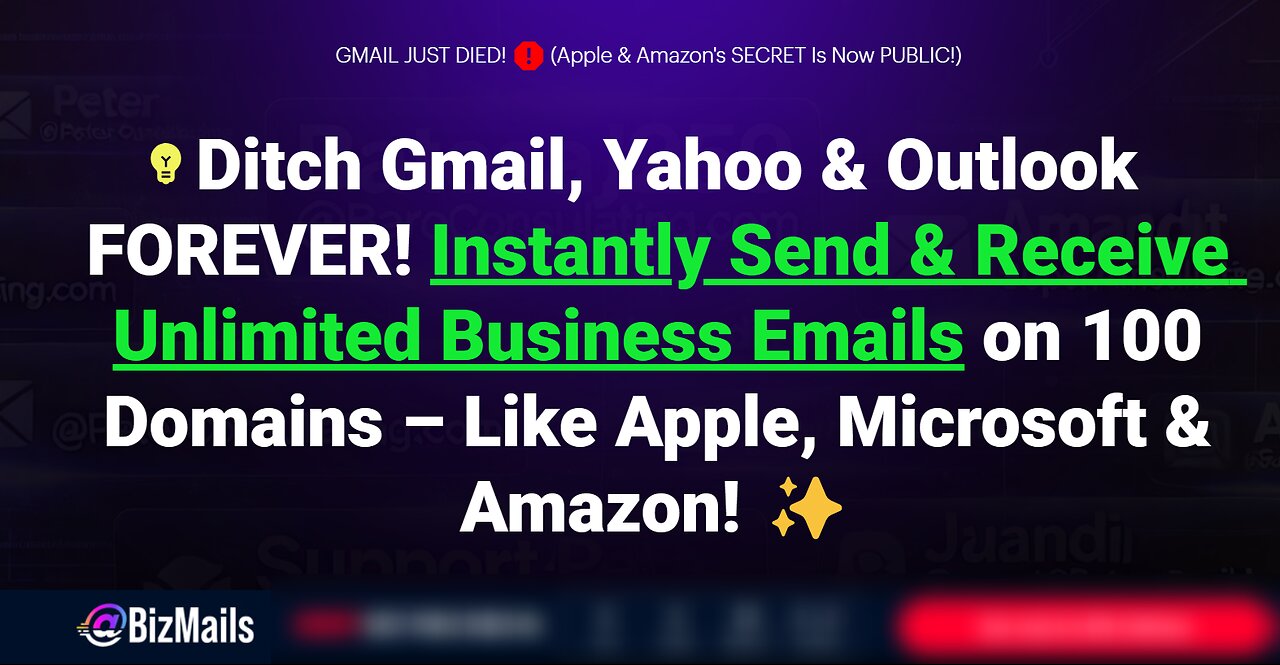 Create, send, and receive unlimited professional business emails in 3 clicks, just like the pros.