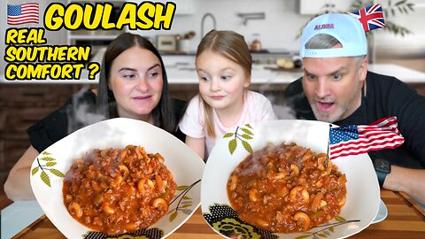 “It Feels Like a Hug…” | Brits React to REAL American Goulash for the First Time!
