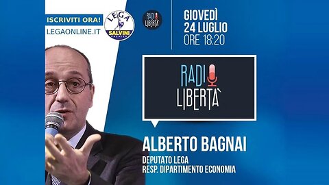 🔴 QUI PARLAMENTO - On. Alberto Bagnai, Responsabile economico Lega, a Radio Libertà (24.07.2025). 