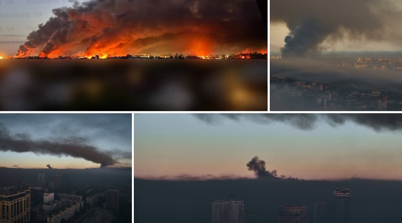 Kiev Engulfed in Fire and Smoke after Russian Strike on Military and Logistics Infrastructure