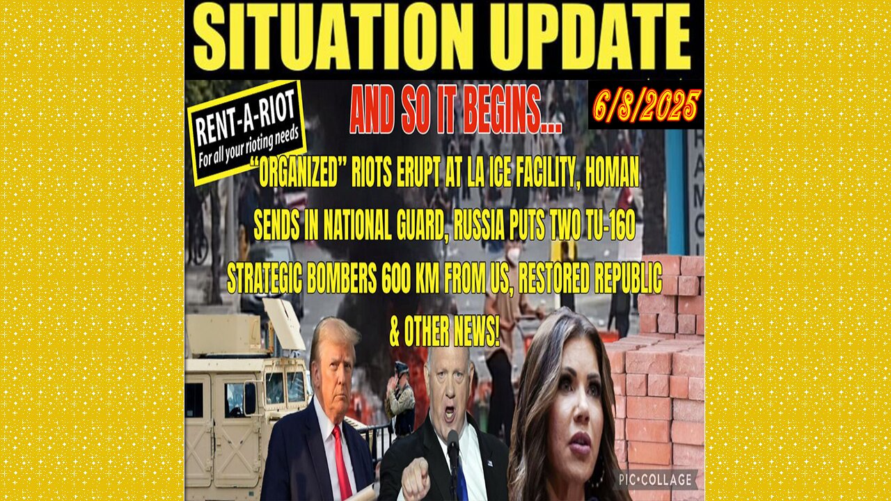 SITUATION UPDATE 6/8/25 - "Organized" Riots Erupt At La Ice Facility, No Way Out