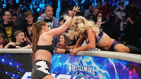 Ronda Rousey and Charlotte Flair bring their brawl into the crowd- WrestleMania Backlash @0vikash