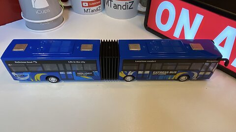 City Bus Toy Kids Die Cast Alloy Pull Back Vehicles Metro Articulated Electric Bus Sounds & Lights