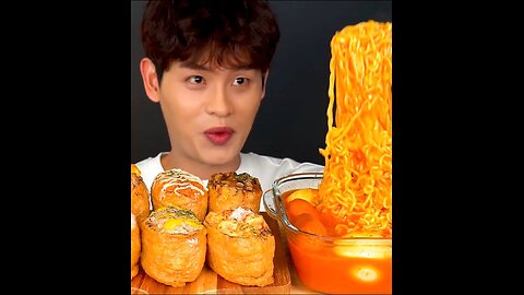 Hot ramen, fried tofu rice dumplings, Japanese radish
