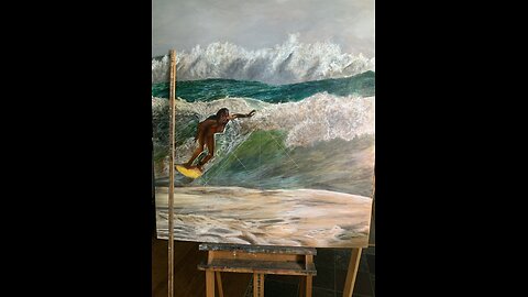 painting erica surfing