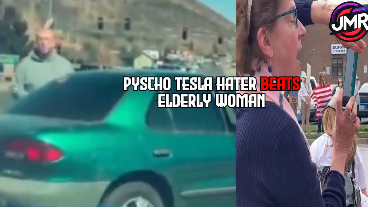 Elderly Tesla woman driver BEATEN by unhinged leftist, he faces 20 years