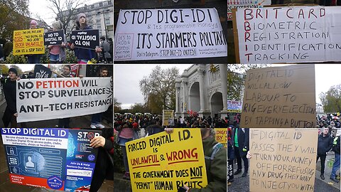 LONDON 12: NO2DIGITAL ID –2021–“No Jab NO JOB” 2025-“No Digital ID NO JOB” BOTH UNLAWFUL. STOP THIS