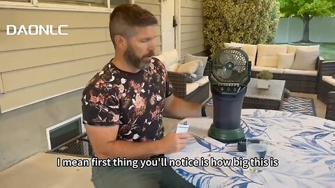 portable misting fan with remote