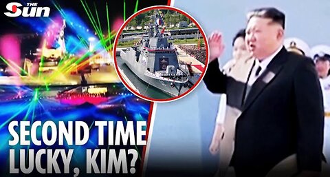 Humiliated Kim Jong Un lauds FAILED 'sunken' warship in bizarre relaunch ceremony