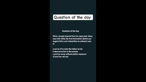question of the day