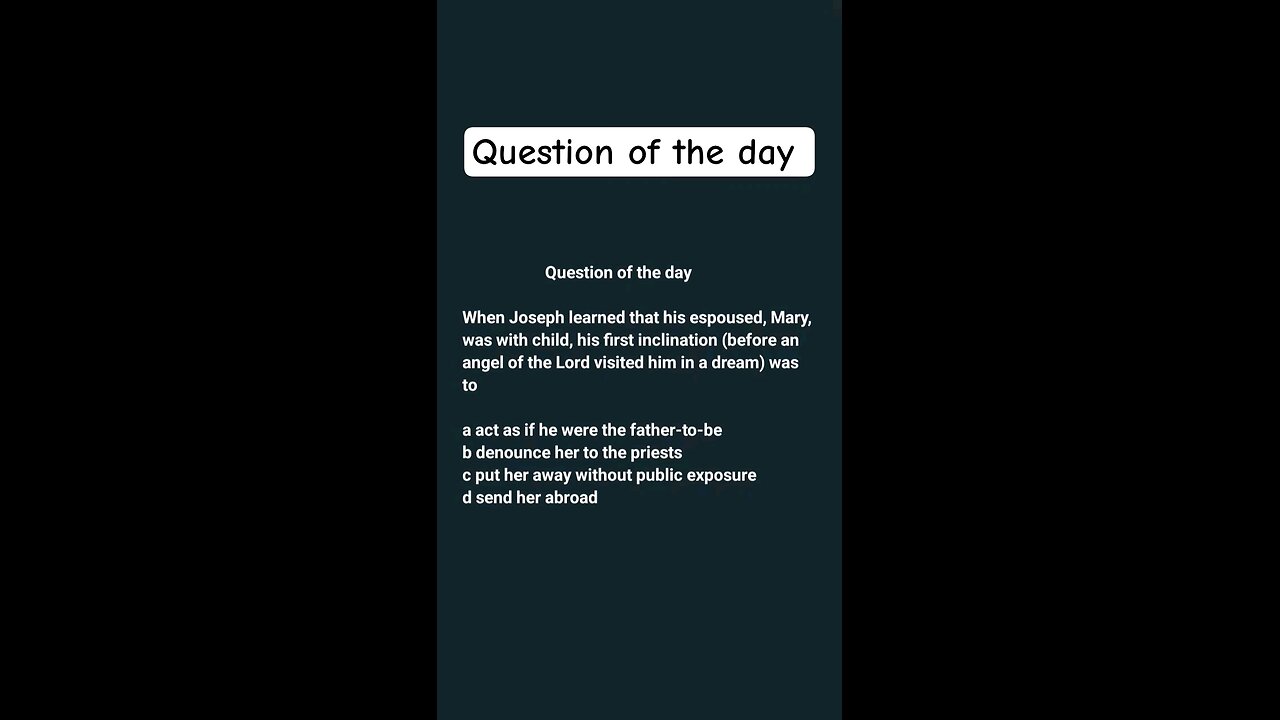 question of the day