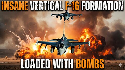 INSANE Vertical F-16 Formation 😱🔥💣 Loaded with BOMBS Over the Desert 🌵⚡