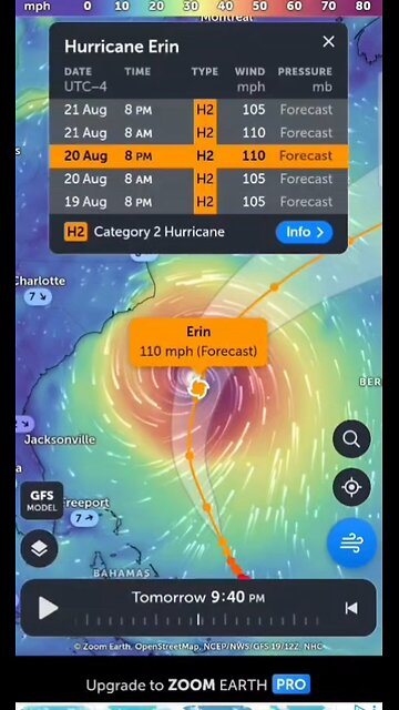HURRICANE FORCE WINDS EAST COAST prepares!